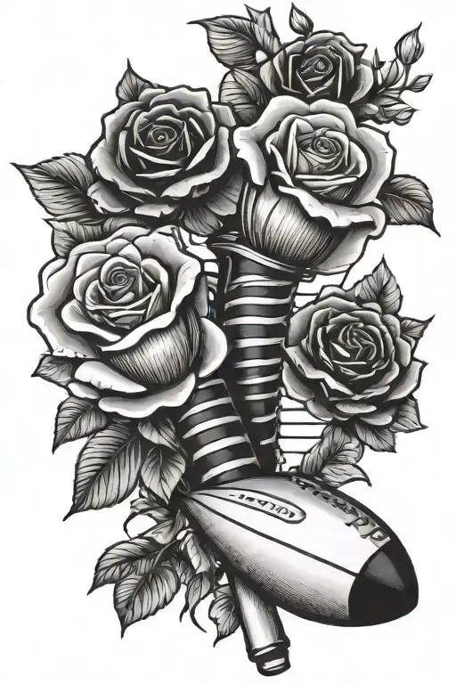 Barbershop Pole Roses And Football