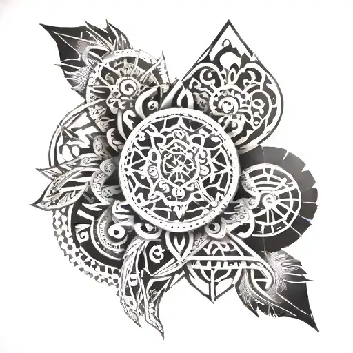 Intricate Filipino Tribal Sleeve Tattoo Representing Different Tribes And Traditions