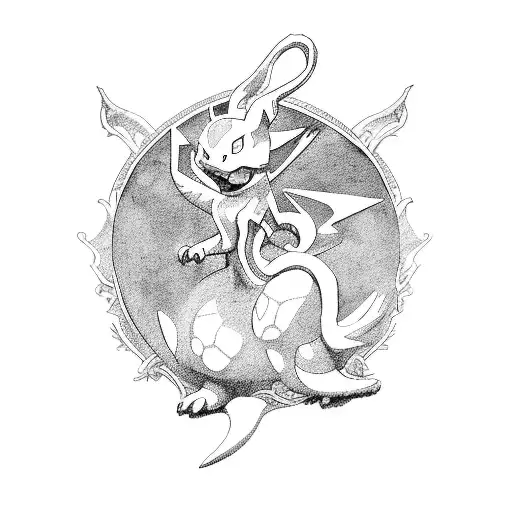 An Intricate Design Featuring A Fusion Of A Classic Novel Cover And A Pokemon Battle Scene