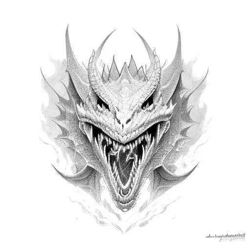 Midevil Dragon Protecting