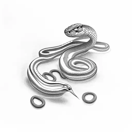 Snake Killing A Bird