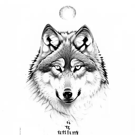 Wolf As Hermit Tarot Card