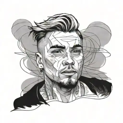 A Portrait Of Your Boyfriend With A Hidden Message In The Background