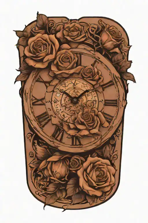 A Clock With Roses Wrapped Round With The Name Eimybel Somewhere