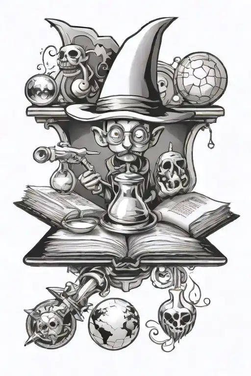 The Alchemist Book Style Illustration
