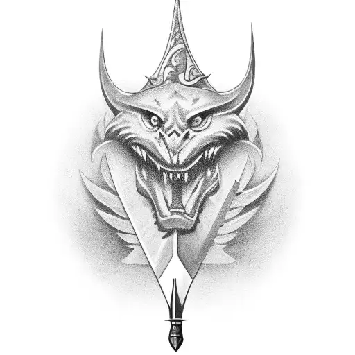 A Quill Pen Morphing Into A Sword