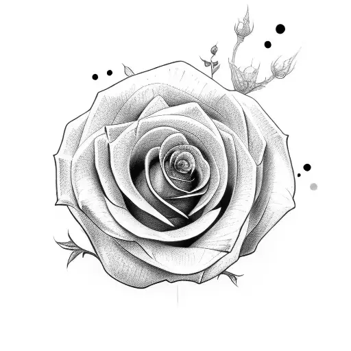 Rose Only Draw With Lines