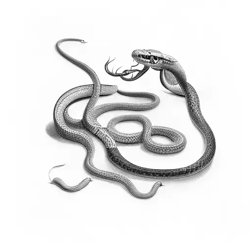 Snake Wrapped Around A Vintage Camera