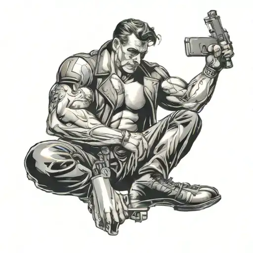 Leather Man Pinup Style