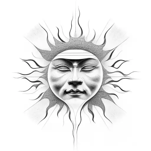 The God Sun Face