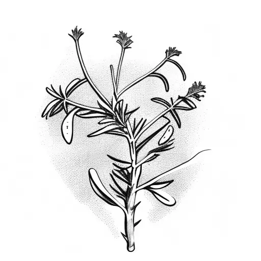 Rosemary Plant Single Branch