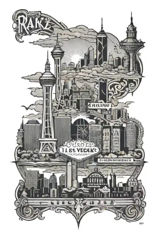 Rakkz Las Vegas City Skyline In The Background