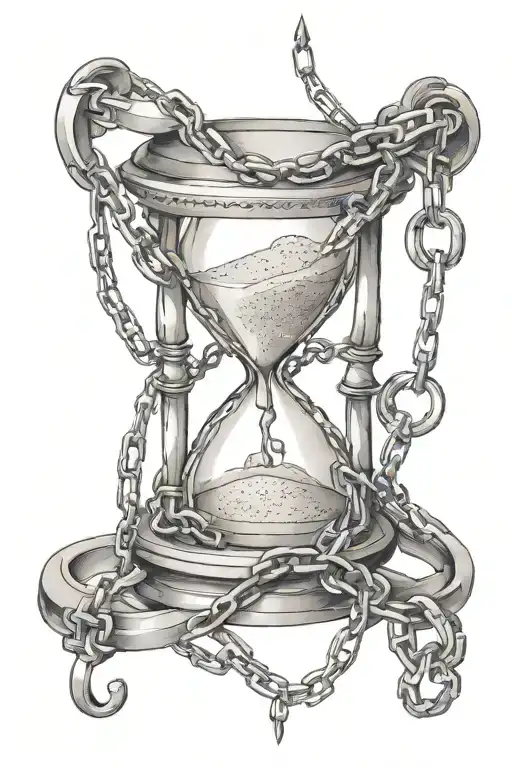 An Hourglass Wrapped In Chains