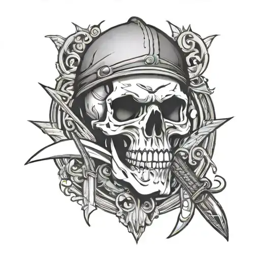 Skull And Knife