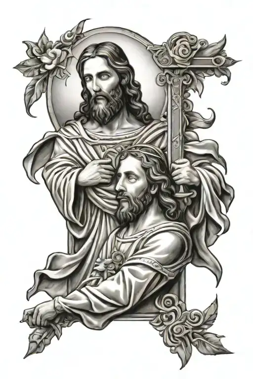 Jesus And St Jude Next To Each Other