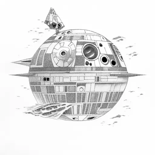 Star Wars Spacecraft Navigating Through Stormy Seas
