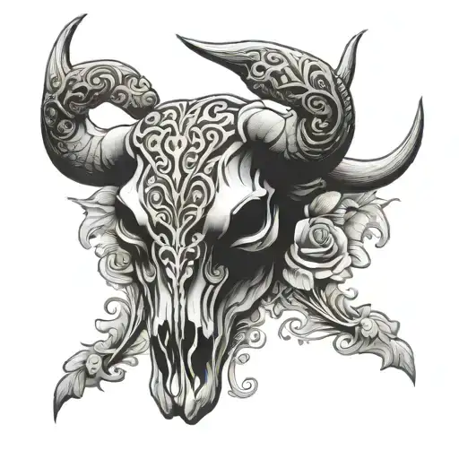 Feminine Bull Skull
