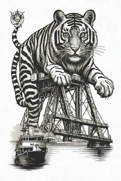 Tees Transporter Bridge & A Tiger