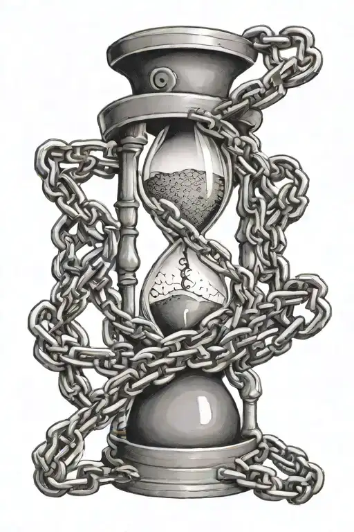 An Hourglass Wrapped In Chains