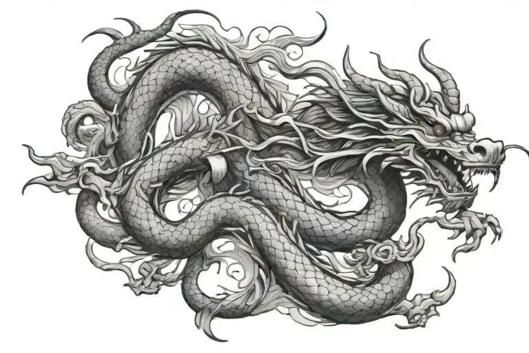 Chinese Dragon Flying Wrapped Around Forearm With A Sailing Boat