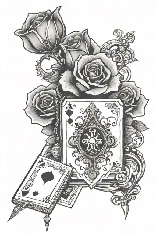 A Suit With A Rose Head Holding An Ace Of Diamonds Card And Keys In One Hand