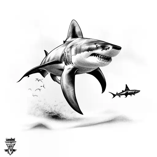 Great White Shark Riding A Horse