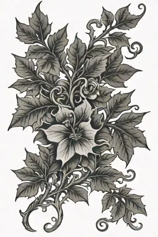 Thorn Vine With Leaves