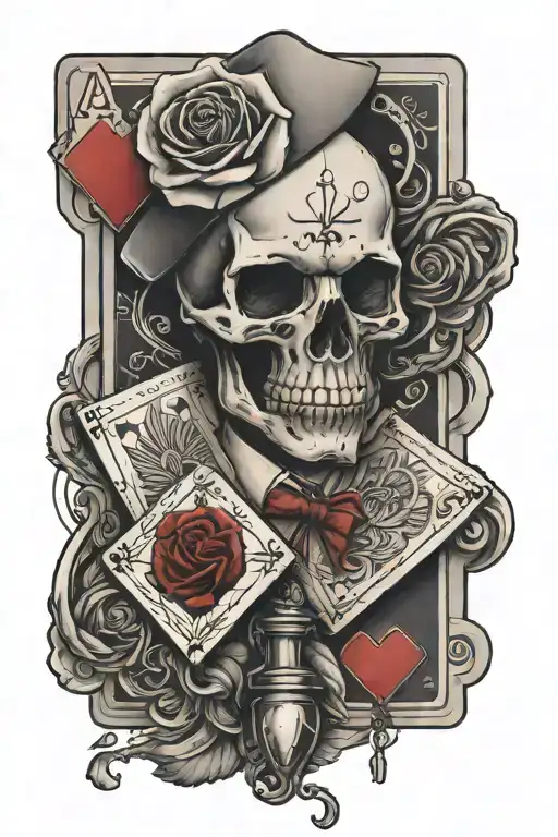 A Suit With A Rose Head Holding An Ace Of Diamonds Card And Keys In One Hand