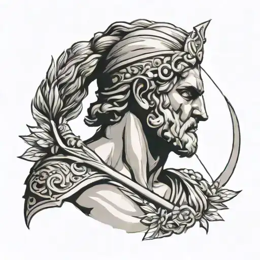 Greek God Holding Arrow