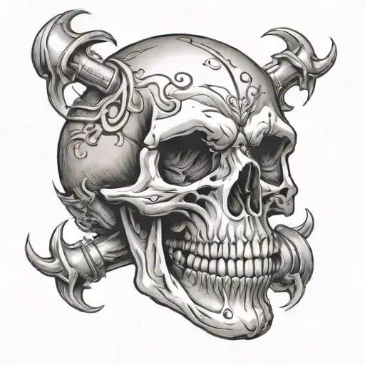 Skull With Open Mouth