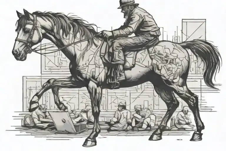 Monet Horse Programming On Laptop