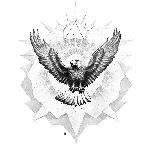 Eagle Carrying Kurdish Sun