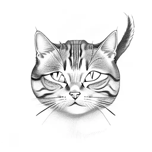 A Powerful Illustration Of A Muscular Cat Lifting Weights In A Gym Setting