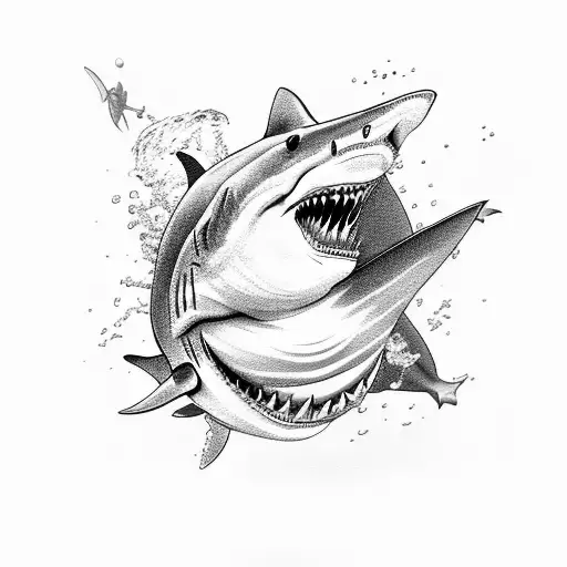 A Shark Scared By A Fish