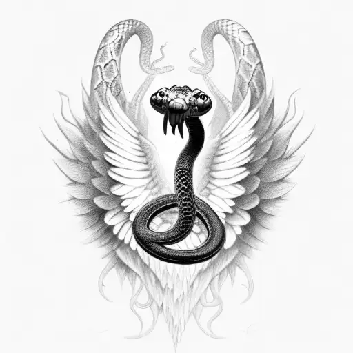 Cobra Snake With Angel Wings
