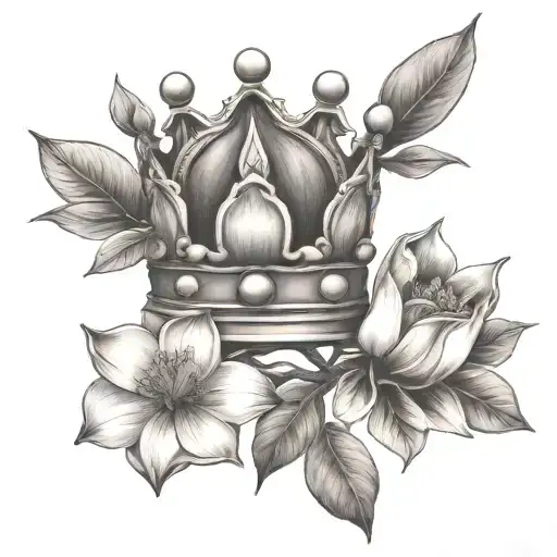 King Crown And Magnolia Flower Blooming Flowers