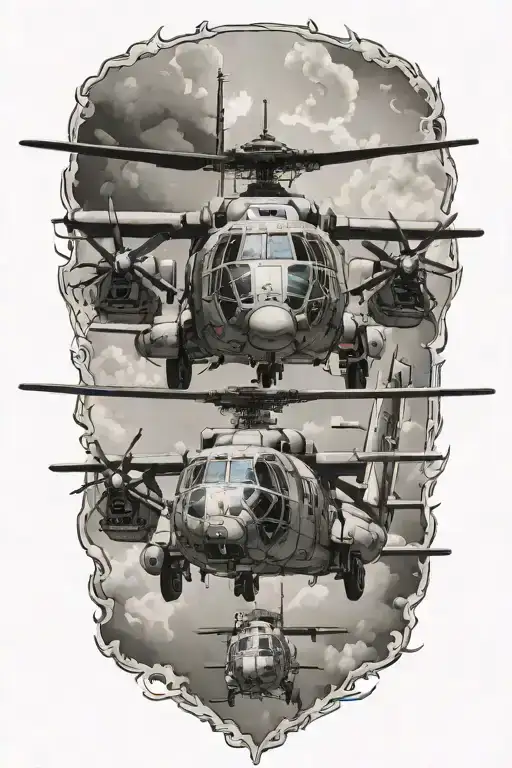 C130 Refueling Helicopters