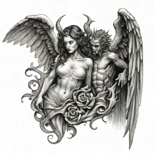 Angel And Demon Good Vs Evil