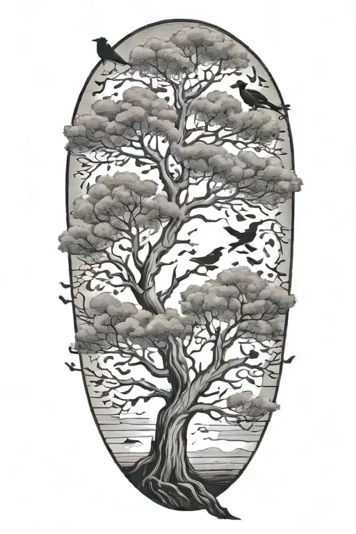 Tree With Birds In It