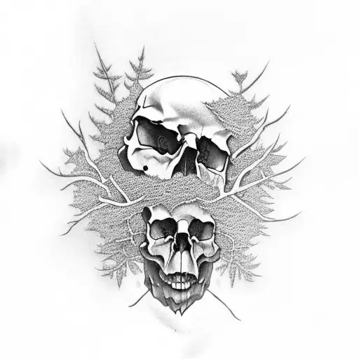 Alot Of Skulls And Creepy Trees