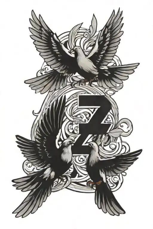 7-1-51 And 9-15-39 Birthdays In Roman Numerals Representing Important Dates 5 Doves Flying