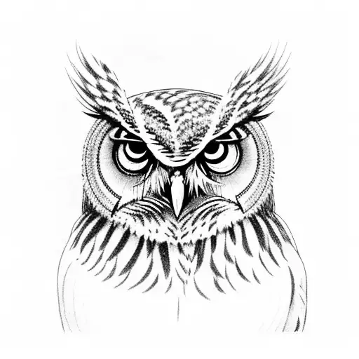 An Owl Wearing A Traditional Japanese Kimono