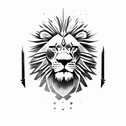 Spartan Warrior Mesh With Lion