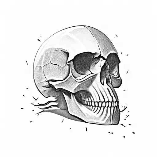 Skull With Fire Helmet