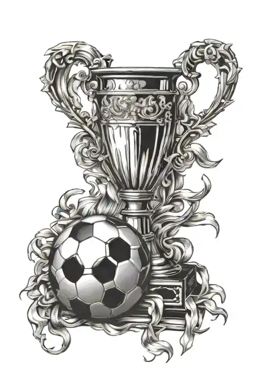 Champion League Football Trophy Chelsea Football Club
