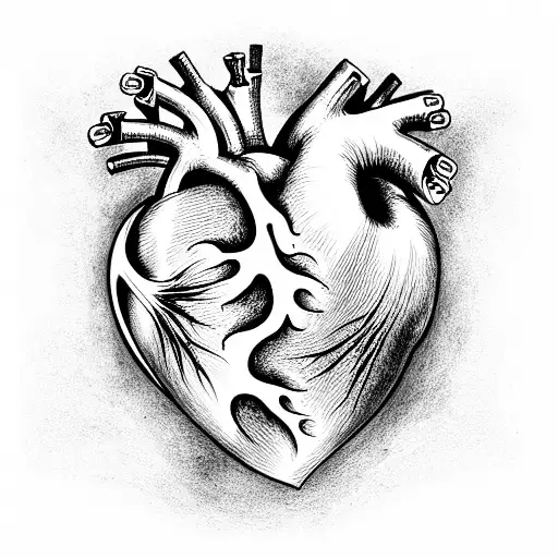 Human Heart With Warrior In Middle