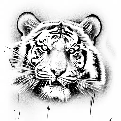 Tiger Attacking With Claws