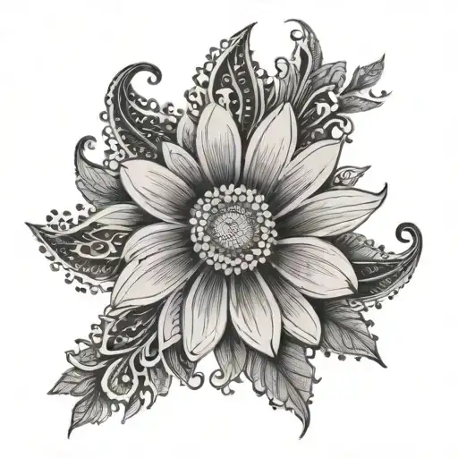 Paisley Daisy Flower