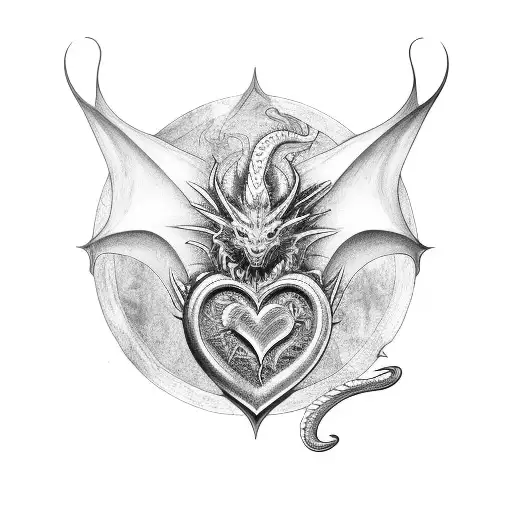 Dragon Holding A Heart