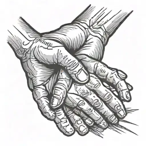 Father Holding Hands